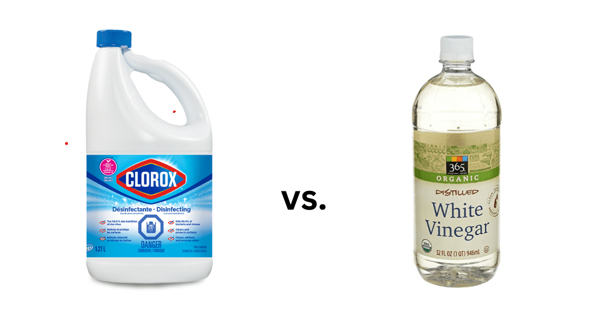 bleach versus vinegar